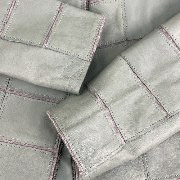 Cigno Nero 100% Style Factor Patchwork Leather Jacket-Women’s 36/4 - Picture 11 of 12